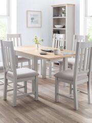 Julian Bowen Elephant Grey Richmond Dining Chairs Set Of 2 - Image 2 of 6