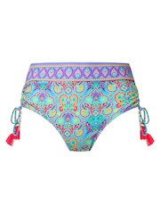 Joe Browns Leuchtendes Bikinihöschen mit Kacheldruckmuster und hoher Taille - Bild 5 von 5
