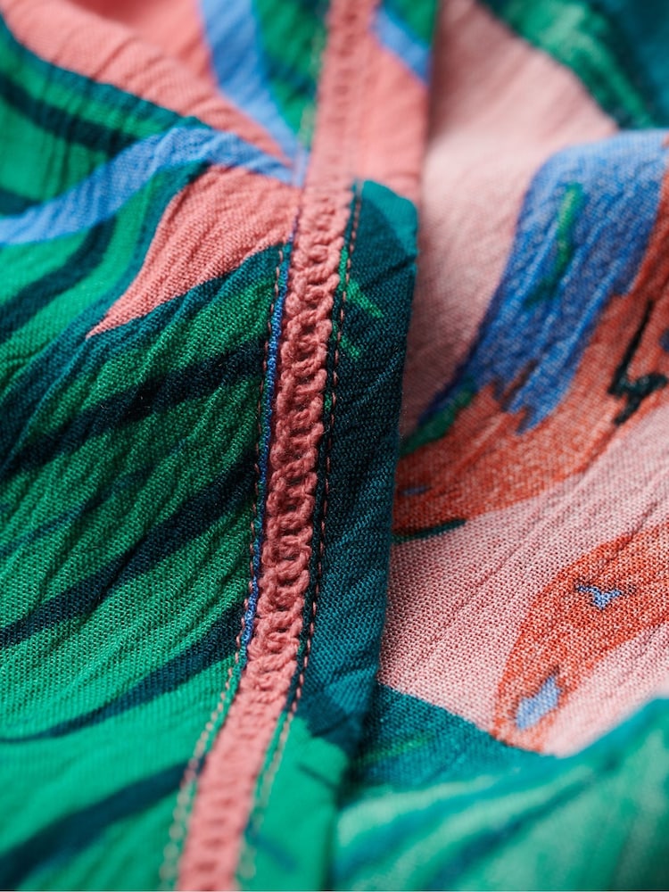 Superdry Pink Printed Mini Wrap Dress - Image 7 of 7