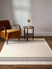 The Set Natural Stripe Cotton Printed Flatweave Rug - Image 1 of 2