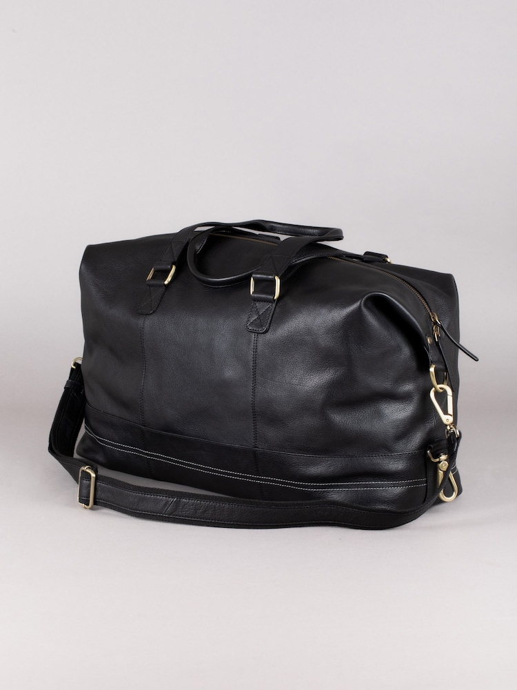 Zwart - Lakeland Leather Keswick Holdall - Image 3 of 8