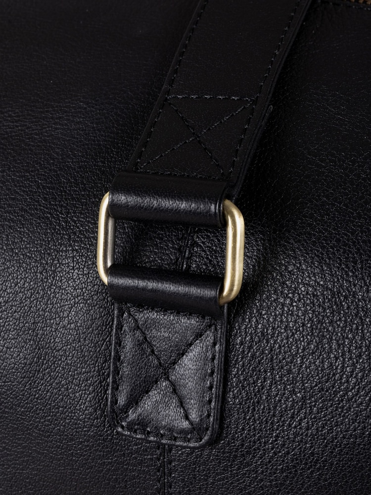 Zwart - Lakeland Leather Keswick Holdall - Image 6 of 8