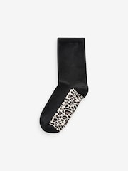 Leopard Footbed Ankle Socks 5 Pack - Image 4 of 6