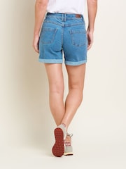 Brakeburn Blue Side Stripe Denim Shorts - Image 2 of 4