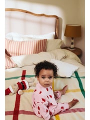 Pink Christmas Tree Print Baby Sweat Top And Leggings Set - Image 5 of 18