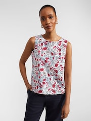 Hobbs Multi 100% Cotton Maddy Printed Top - Image 1 of 4