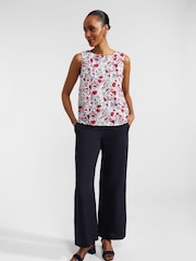 Hobbs Multi 100% Cotton Maddy Printed Top - Image 3 of 4