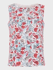 Hobbs Multi 100% Cotton Maddy Printed Top - Image 4 of 4