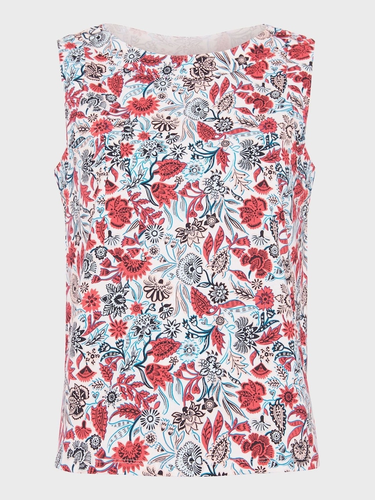 Hobbs Multi 100% Cotton Maddy Printed Top - Image 4 of 4