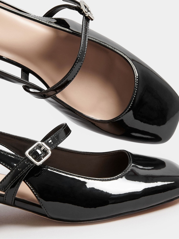 črna - Yours Curve Patent Mary Jane Slingback čevlji z visoko peto In Extra Wide EEE Fit - Slika 5 iz 5 črna - Yours Curve Patent Mary Jane Slingback čevlji z visoko peto In Extra Wide EEE Fit - Slika 5 iz 5