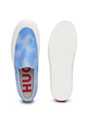 HUGO Suede Slip-on Shoes With Signature Slogan - Image 4 of 5