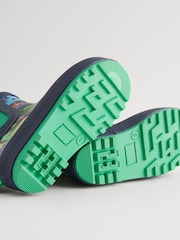Green Dinosaur Print Warm Lined Ankle Wellies - Image 6 of 7
