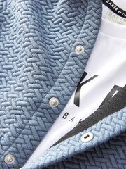 Baker by Ted Baker Navy/White 100% Cotton Textured Jacket and T-Shirt Set - Image 12 of 13