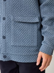 Baker by Ted Baker Navy/White 100% Cotton Textured Jacket and T-Shirt Set - Image 4 of 13