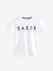 Baker by Ted Baker Navy/White 100% Cotton Textured Jacket and T-Shirt Set - Image 8 of 13