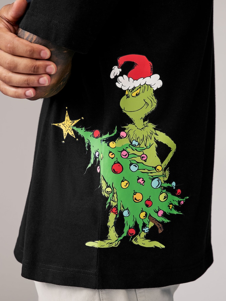 The Grinch Black - Koszulka świąteczna z licencjonowanym motywem, 100% bawełny - Image 5 of 9