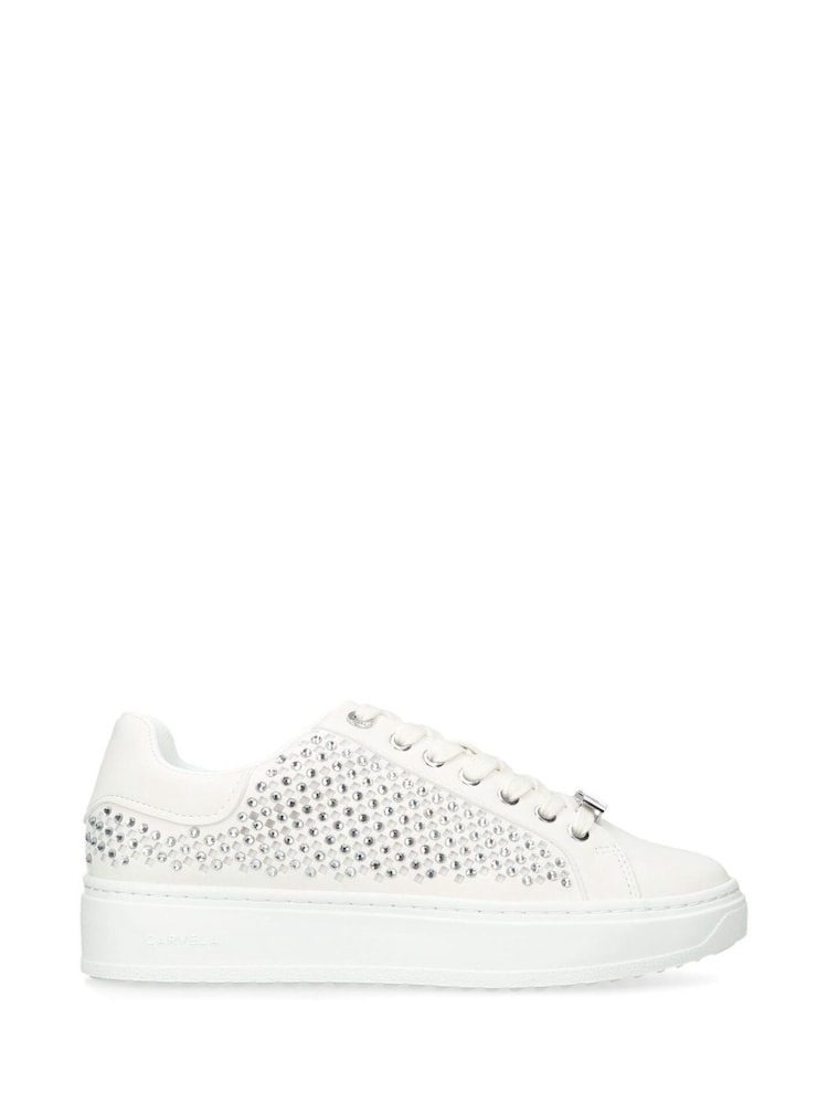 Carvela Dream Jewel White Trainers - Image 2 of 5