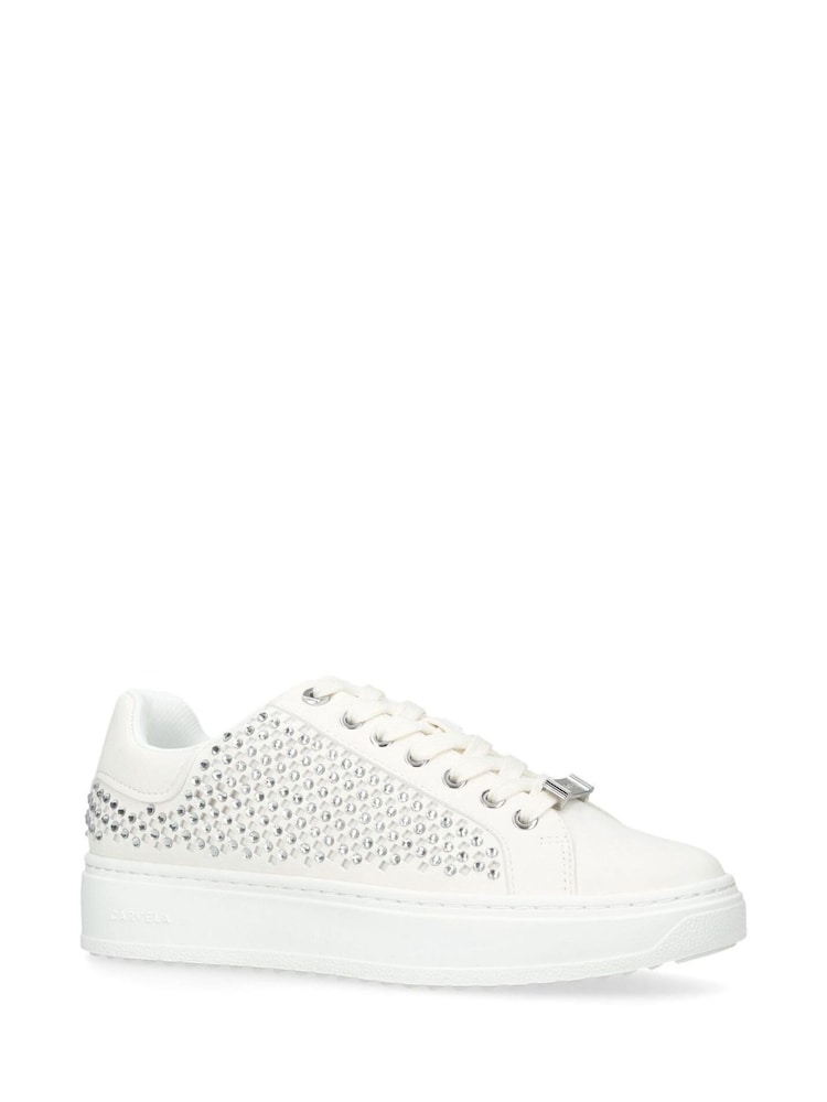Carvela Dream Jewel White Trainers - Image 5 of 5