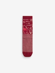 Winnie The Pooh Christmas Ankle Socks 4 Pack - Image 4 of 6