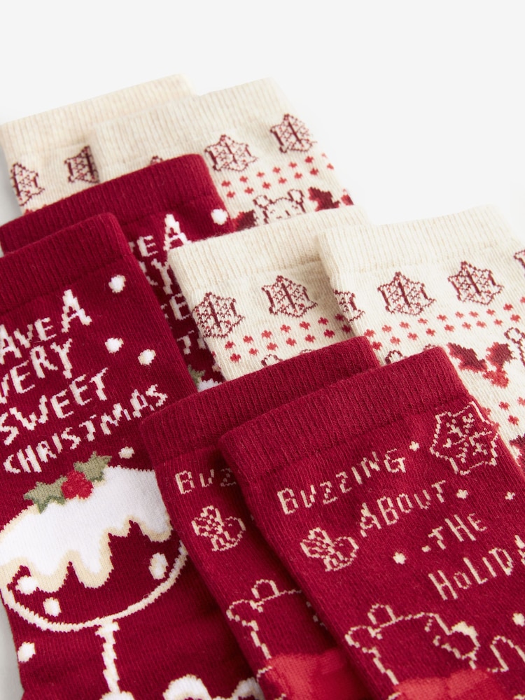Winnie The Pooh Christmas Ankle Socks 4 Pack - Image 6 of 6