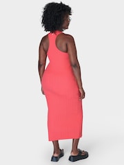 Sweaty Betty Coral Pink Resort Rib Tank Dress - Image 2 of 6