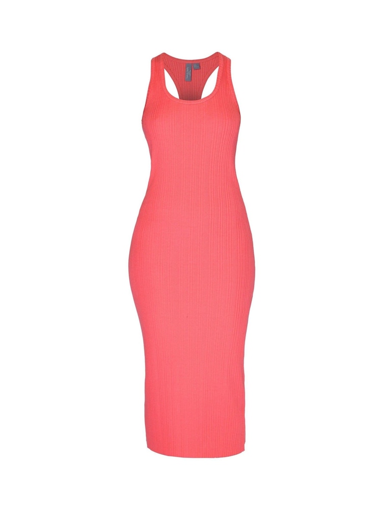 Sweaty Betty Coral Pink Resort Rib Tank Dress - Image 6 of 6