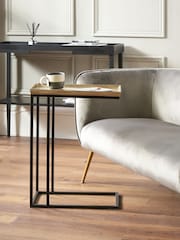 Pacific Gold Franklin Cast Metal Supper Side Table - Image 1 of 6
