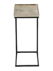 Pacific Gold Franklin Cast Metal Supper Side Table - Image 2 of 6