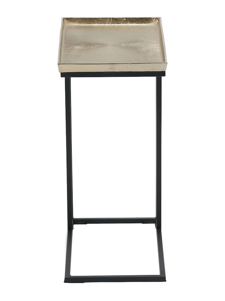 Pacific Gold Franklin Cast Metal Supper Side Table - Image 2 of 6