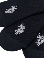 U.S. Polo Assn. Black Invisible Trainer Socks 5 Pack - Image 3 of 3