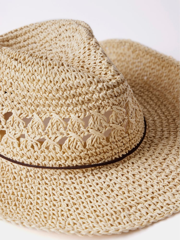 Mint Velvet Cream Straw Cowboy Hat - Image 2 of 6