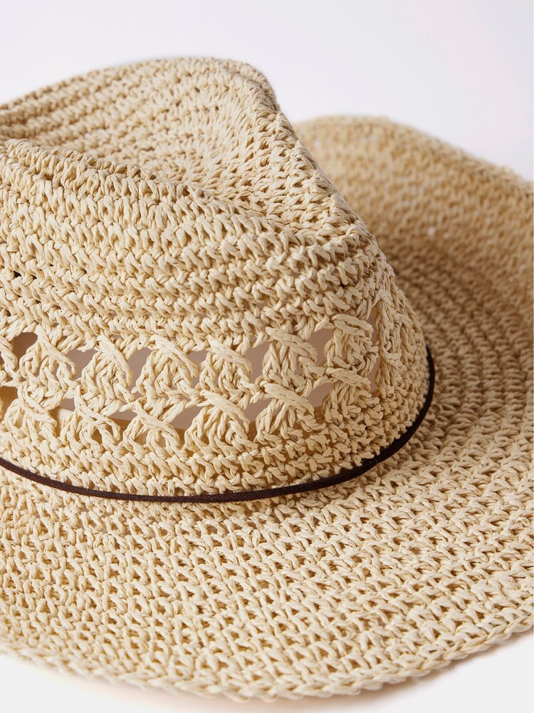 Mint Velvet Cream Straw Cowboy Hat - Image 2 of 6 Mint Velvet Cream Straw Cowboy Hat - Image 2 of 6