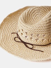 Mint Velvet Cream Straw Cowboy Hat - Image 4 of 6