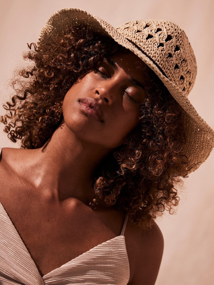 Mint Velvet Cream Straw Cowboy Hat - Image 6 of 6