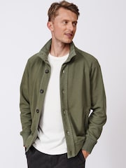 Aubin Green Cliff Gamrent Dyed Cotton Utility Jacket - Image 1 of 9