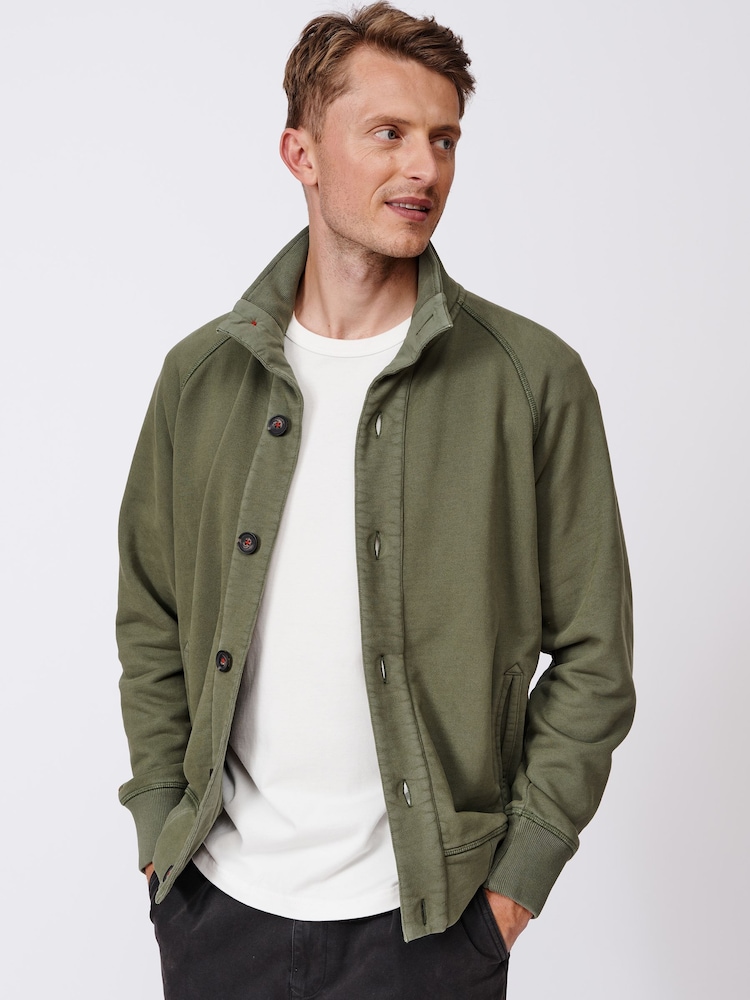 Aubin Green Cliff Gamrent Dyed Cotton Utility Jacket - Image 1 of 9