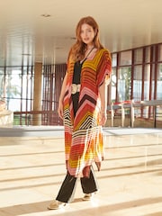 Joe Browns Multiway Kimono-Kleid mit Zickzack-Muster und Gürtel - Bild 1 von 7