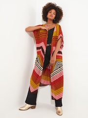 Joe Browns Multiway Kimono-Kleid mit Zickzack-Muster und Gürtel - Bild 2 von 7