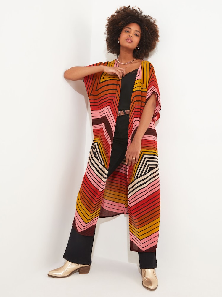 Joe Browns Multiway Kimono-Kleid mit Zickzack-Muster und Gürtel - Bild 2 von 7