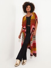 Joe Browns Multiway Kimono-Kleid mit Zickzack-Muster und Gürtel - Bild 4 von 7