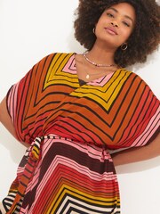 Joe Browns Multiway Kimono-Kleid mit Zickzack-Muster und Gürtel - Bild 5 von 7