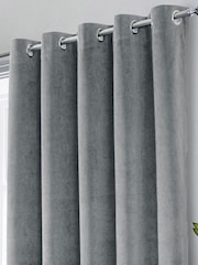 Enhanced Living Grey Thermal Blackout Hampton Readymade Curtains - Image 2 of 4