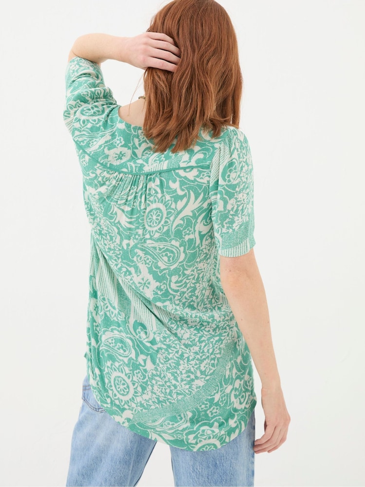 FatFace Cassidy Blue Patched Paisley Tunic - Image 2 of 5