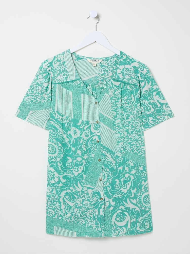 FatFace Cassidy Blue Patched Paisley Tunic - Image 5 of 5