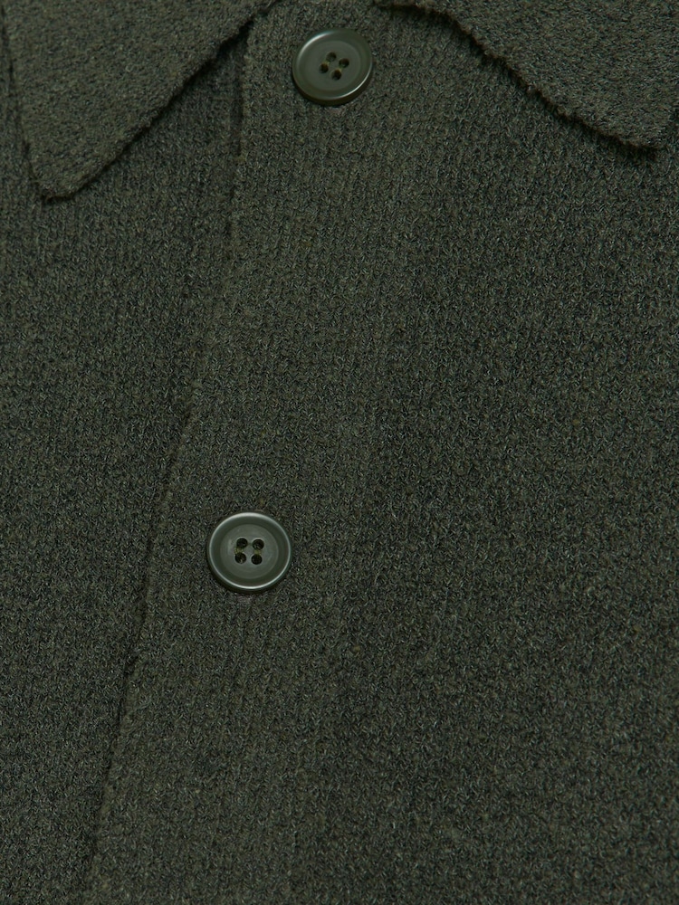 River Island Green Long Sleeve Boucle Knitted 100% Cotton Cardigan - Image 4 of 4 River Island Green Long Sleeve Boucle Knitted 100% Cotton Cardigan - Image 4 of 4
