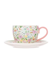 Cath Kidston Sage Feels Like Home Teacup And Saucer Set - Image 2 of 4