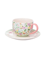 Cath Kidston Sage Feels Like Home Teacup And Saucer Set - Image 3 of 4