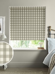 Sophie Allport Natural Stone Gingham Made to Measure Roller Blinds - Image 1 of 6