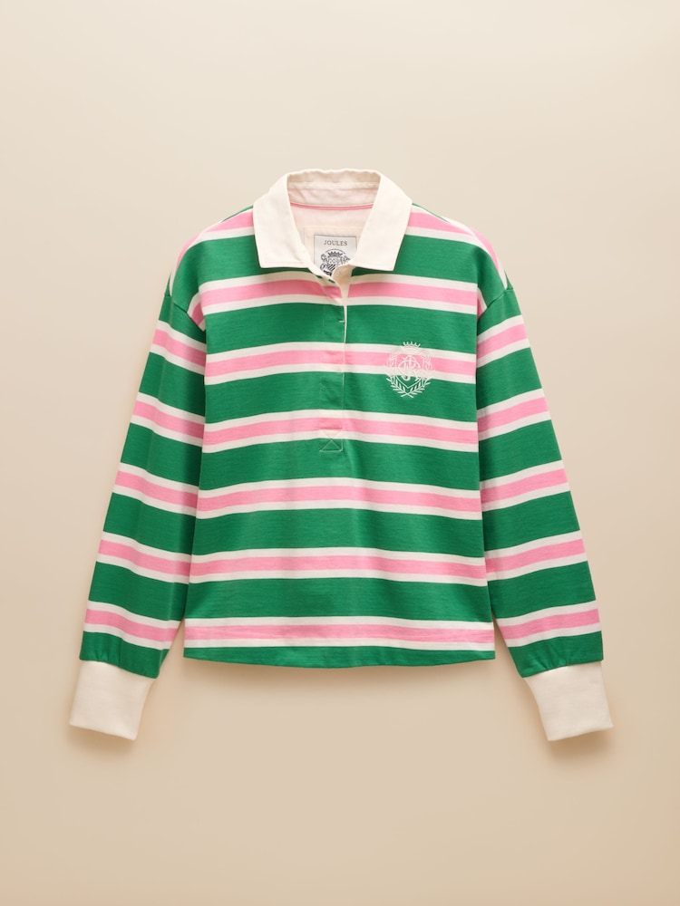 Verde/blanco - Camisa de rugby de corte cuadrado Lara de Joules - Imagen 6 de 6 Verde/blanco - Camisa de rugby de corte cuadrado Lara de Joules - Imagen 6 de 6