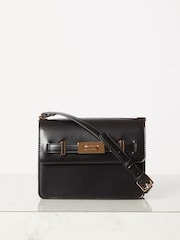 Lipsy Black Faux Leather Square Minimal Crossbody Bag - Image 2 of 4